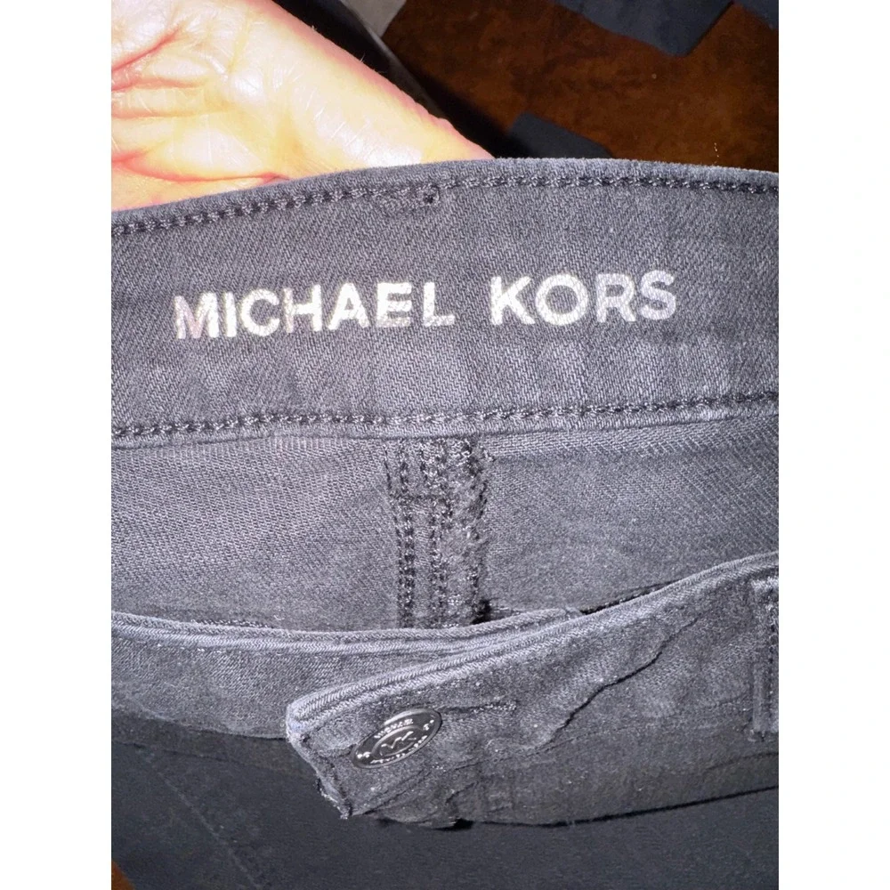 Michael Kors Jeans Women 8 Black Denim‎ Cotton Blend Skinny Mid Rise Streetwear